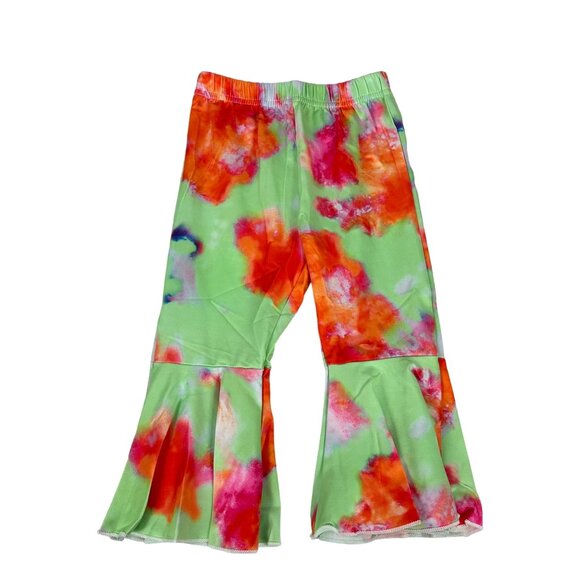 Girls 3-Piece Fringe Tee Tie-Dye Bell Bottoms & Headband Set - Size 2T - Picture 8 of 13